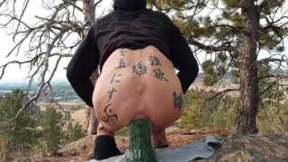Outdoor fun with Rexxx dinosaur dildo