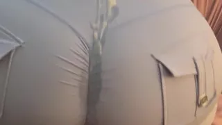 Big Clothed Ass Hotdogging Cumshot