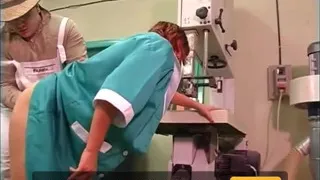 Sex in the Workshop with Big-breasted Cleaning Girl