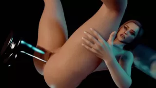 Busty Girl Has Anal Glass Dildo - 3D Porn