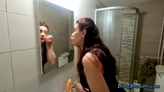 Horny wife makeup before fucking passionately