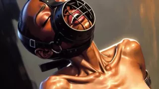 Skinny African Girl in Bondage - Desperate for Big Cock Inside Her