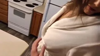 POV Kitchen Sex, Foot Job and Foreplay