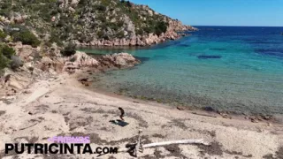 Putri Cinta Alone in Exotic Beach Playing With Her Clit Up Close on Camera