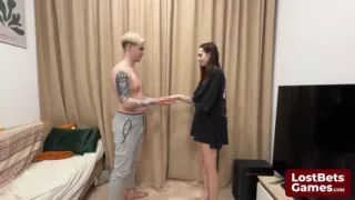 A Thrilling Game of Strip Hand Slap Ends with a Wet Blowjob