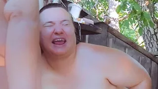 Outdoor Shower Blowjob & Oral - Big Tits POV Wet