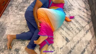 Saree Sex - Cuckold Shares Indian Hotwife - Friend Pounds Her Missionary After 69 Position