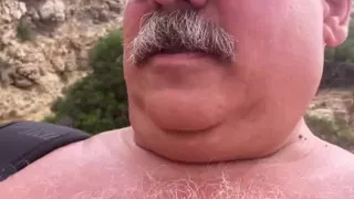 Big Belly Golfer Retired Handsome Older Man