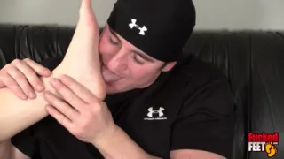 Amateur Local Girl Stephanie's First Ever Footjob!