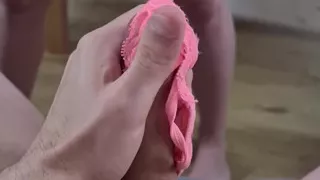 Rubbing Her Panties on My Cock so She Can Wear Them Back