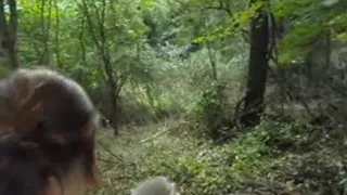 For Coffee Break Sexy Slut Candi Annie Fucks Co-worker POV style in the Woods!