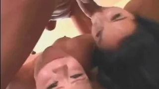 Redhead in fishnets gets her ass and cunt fucked during threesome with a stud
