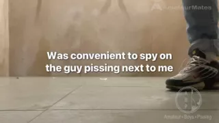 Peeking, Peeing, Flashing, Teasing at Public Urinal
