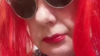 Smoking Vs120 Menthols In The Bathroom - Pink Wig, Black Gloves