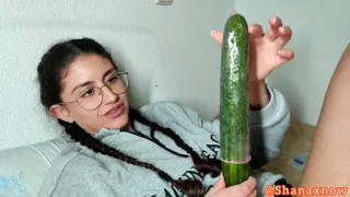 Only Members Cucumber Masturbating