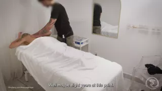 Trophy Wife Tries New Masseur - Bare Tits, Wet Pussy Massage, Blowjob & Body Slide