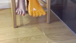 Layered Latex Toe Socks