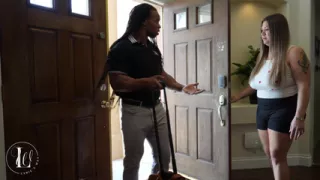 Ash Lauren Fucks BBC Magazine Salesman