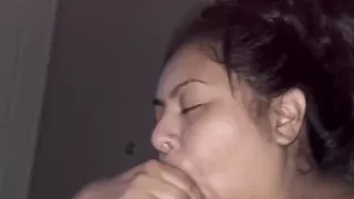 Queen Monica Gives Slopy Head and Gets Face Covered in Cum