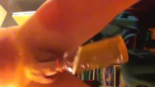 Dick Swollen and Stuck in Piss Bottle