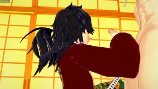 Kimetsu No Yaiba Yaoi - Tomioka Handjob and Barebak with Uzui