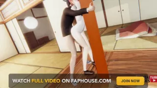 Chainsaw Man Hentai - Aki Fucks Makima While She's Clinging to the Column of Her House.
