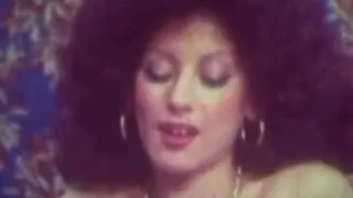 Retro Curly Brunette Classic with Vintage Bedroom Passion