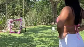 Busty Latina Cowgirl Enjoying Her Fuck Machine