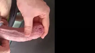 Tight Foreskin Uncut Cock Cumming Hard!