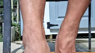 Pissing on my own feet and showing them off after
