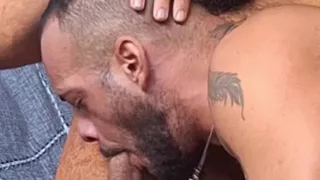 Mutual and milky in the beard with the hot black