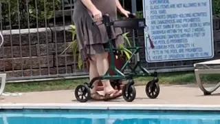 Summer Has Arrived! Time for the First Visit to the Pool Sexy Big Nurse Vicki Style!