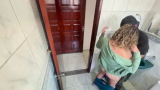 My neighbor spies on me and comes into the bathroom to humping up against me.