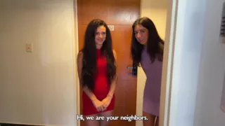 Slutty Neighbors Ask for Cum on Their Cute Faces for Public Cumwalk
