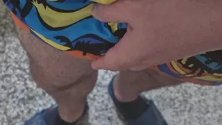 Fat, juicy Bulgarian cock, with a head swollen to the point of bursting, smears semen all over the wall of an old bathroom.