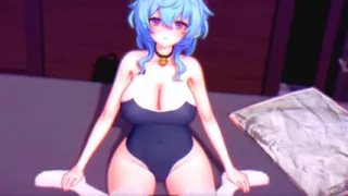 Genshin Impact - Ganyu's Sloppy Blowjob and Squirting Orgasm - 3D Hentai Animations