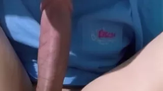 Sucking his own cock until he blows his load down his throat