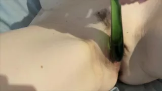 Green friend help my pink pussy cum not one time