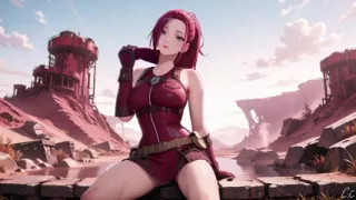 Purple-haired Partner Whispers Secrets Nearby. It's Not Just a Break in Battle