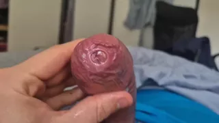 Phimosis Cock Precum Drip Close-up