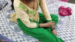Maid was cleaning her boss room just then Tear her salwar on Bed for Pussy appeared through salwar Boss Fucked Hard