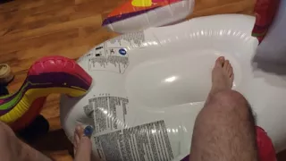 Deflating My Inflatable Unicorn with My Feet