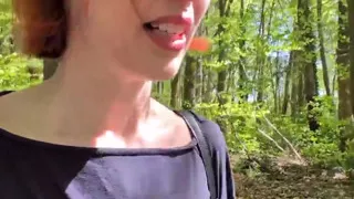 Cute Girl Cums Hard in Nature