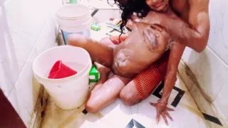 Desi Couple Soapy Bathroom Sex - Wet Body Massage & Hard Fuck