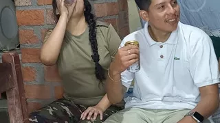The cheating neighbor fucking her husband and her neighbor