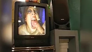 Betty the Cum Swallowing Champion in Dirty Bukkake