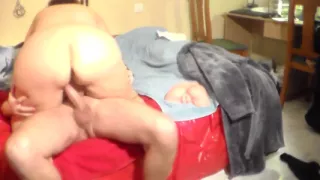 John shoots all his cum into Jen's pussy when she rides him