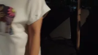 Hot Wife Risking Fucking in Public Pool at Night