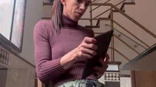Daniela Santos, the Trans Woman with the Big Cock, Showing off Her Body at Home