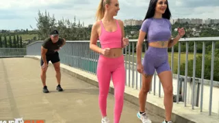 Runner Jenny Wild in Wild Threesome in the Wild!